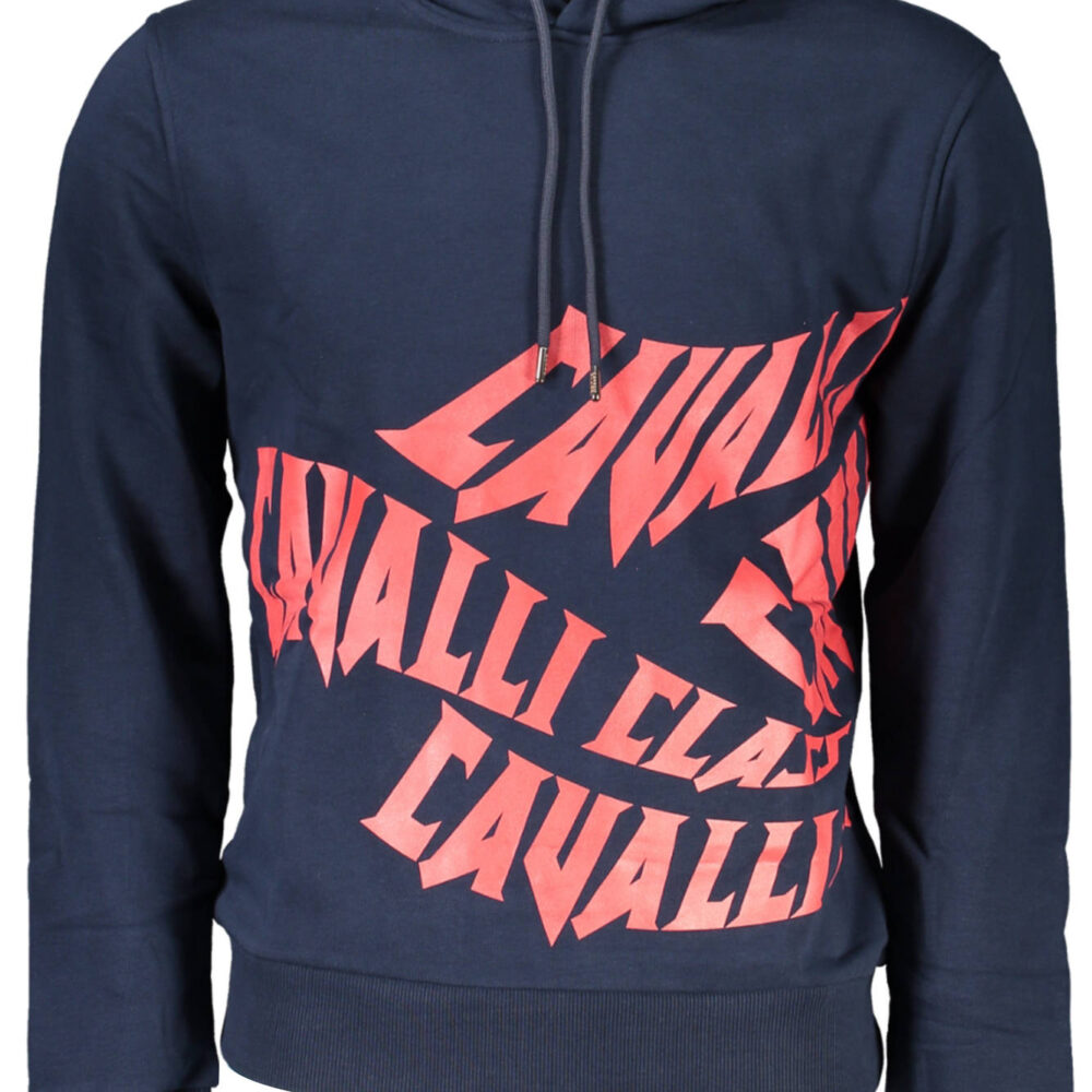 CAVALLI CLASS FELPA SENZA ZIP UOMO BLU