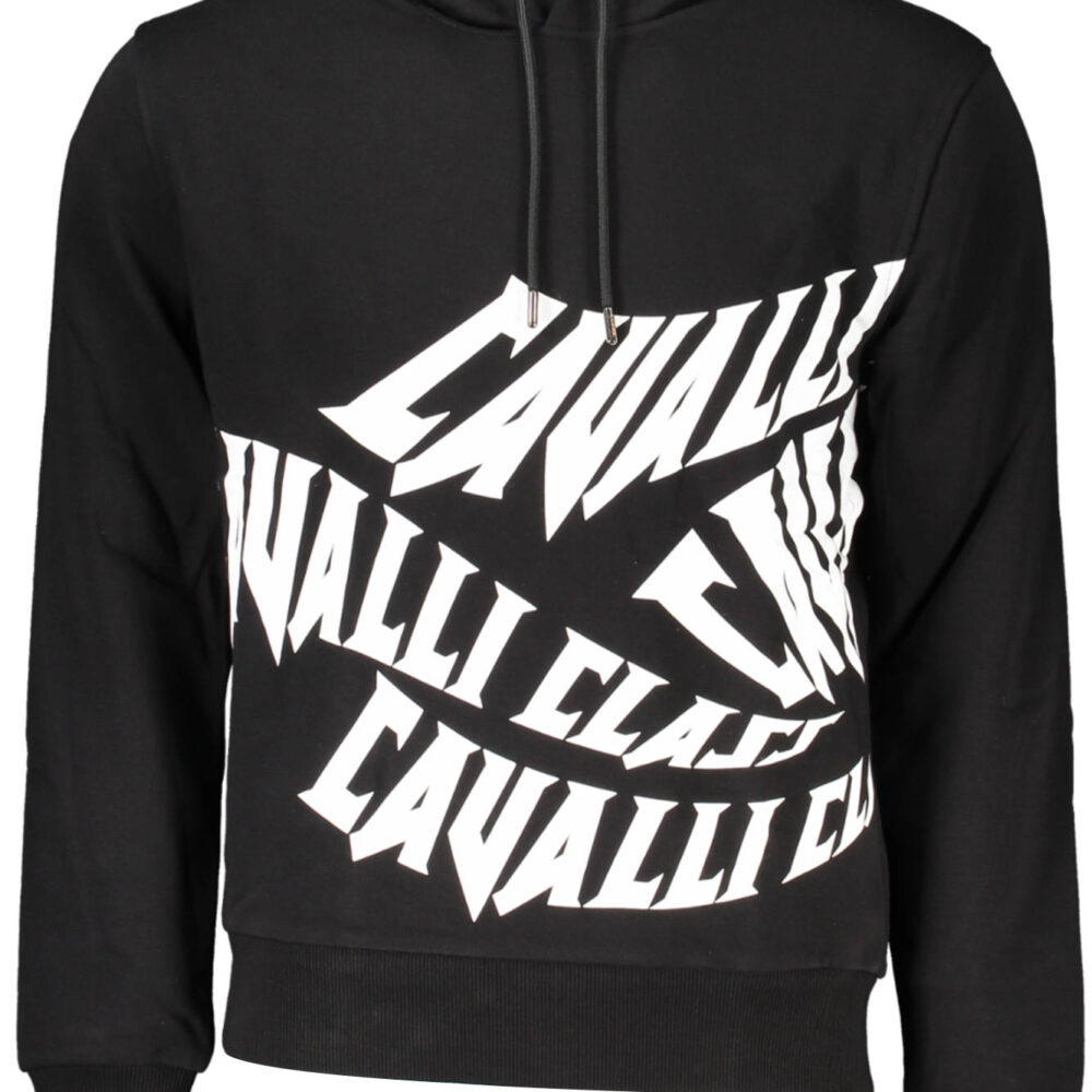 CAVALLI CLASS FELPA SENZA ZIP UOMO NERO