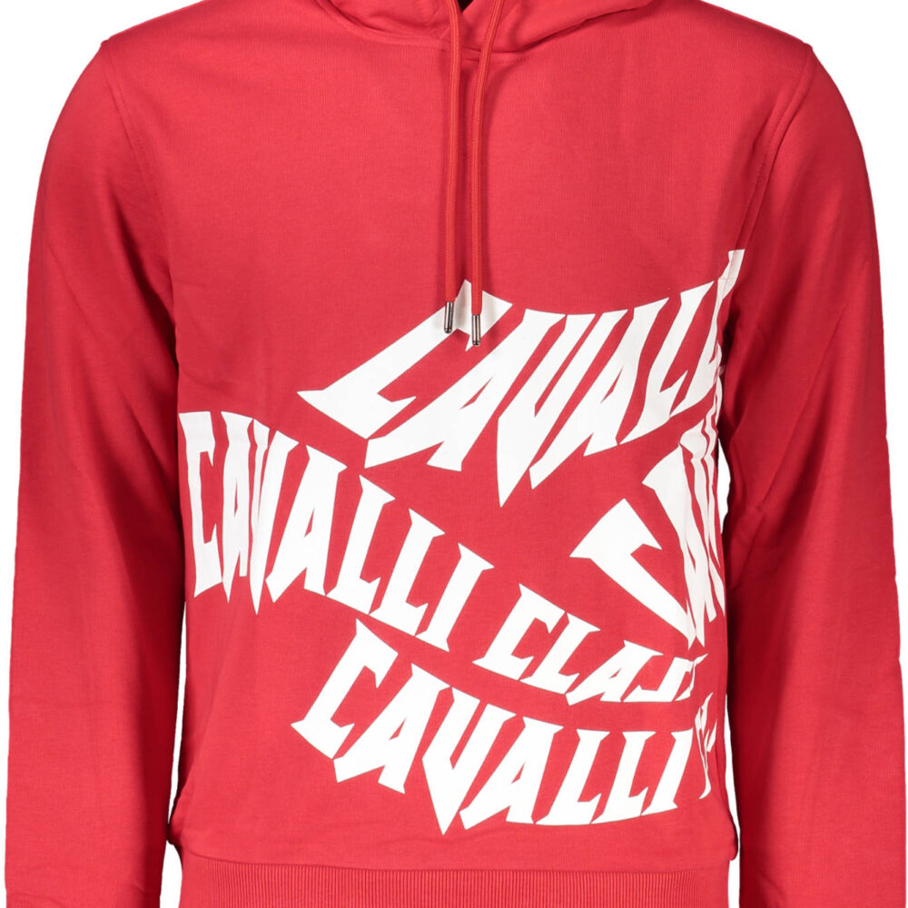 CAVALLI CLASS FELPA SENZA ZIP UOMO ROSSO
