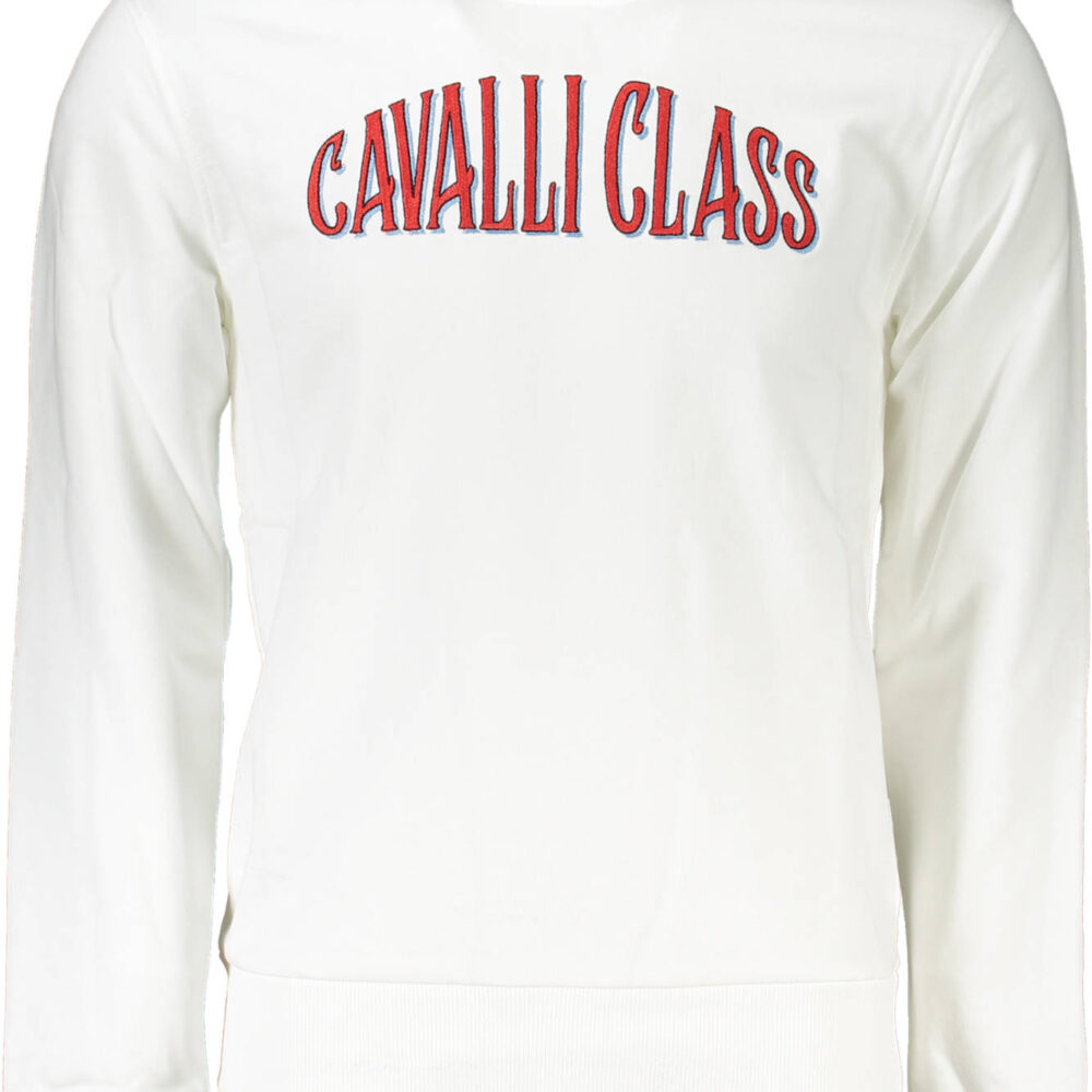 CAVALLI CLASS FELPA SENZA ZIP UOMO BIANCO