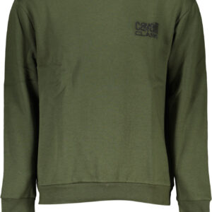 CAVALLI CLASS FELPA SENZA ZIP UOMO VERDE