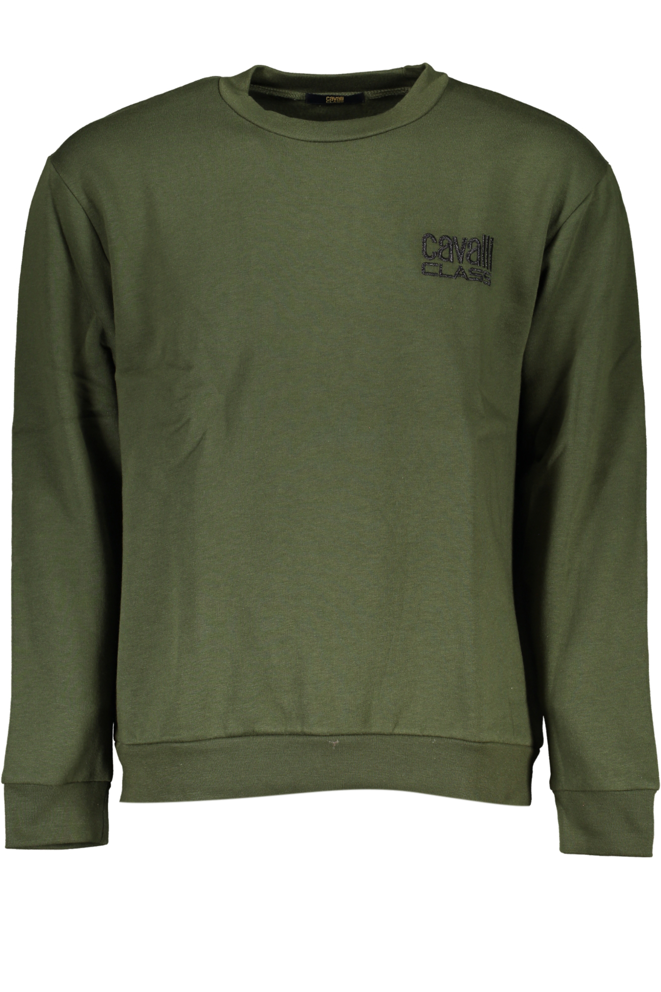 CAVALLI CLASS FELPA SENZA ZIP UOMO VERDE