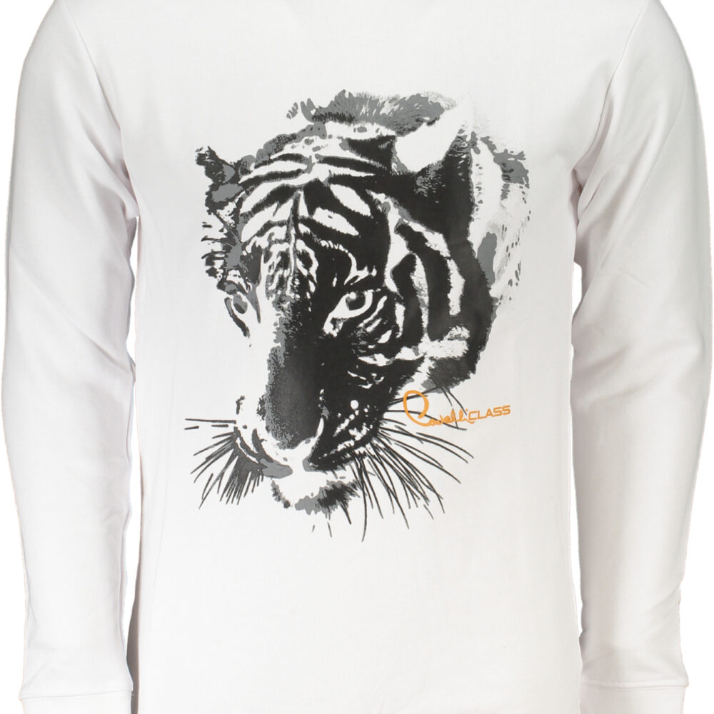 CAVALLI CLASS FELPA SENZA ZIP UOMO BIANCO