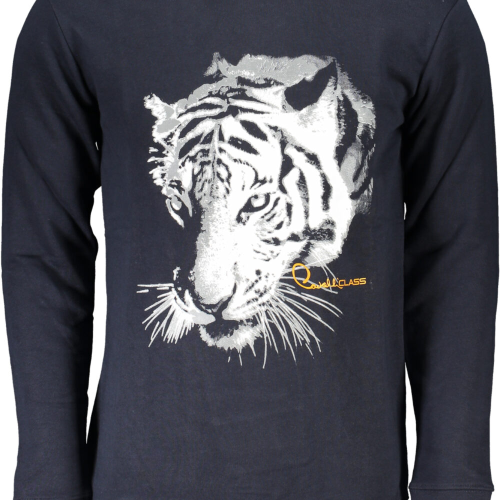 CAVALLI CLASS FELPA SENZA ZIP UOMO BLU