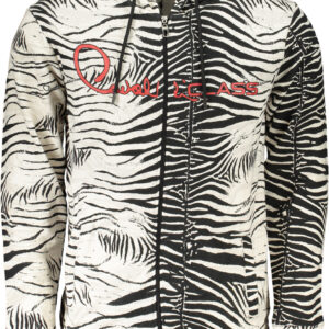 CAVALLI CLASS FELPA CON ZIP UOMO BIANCO