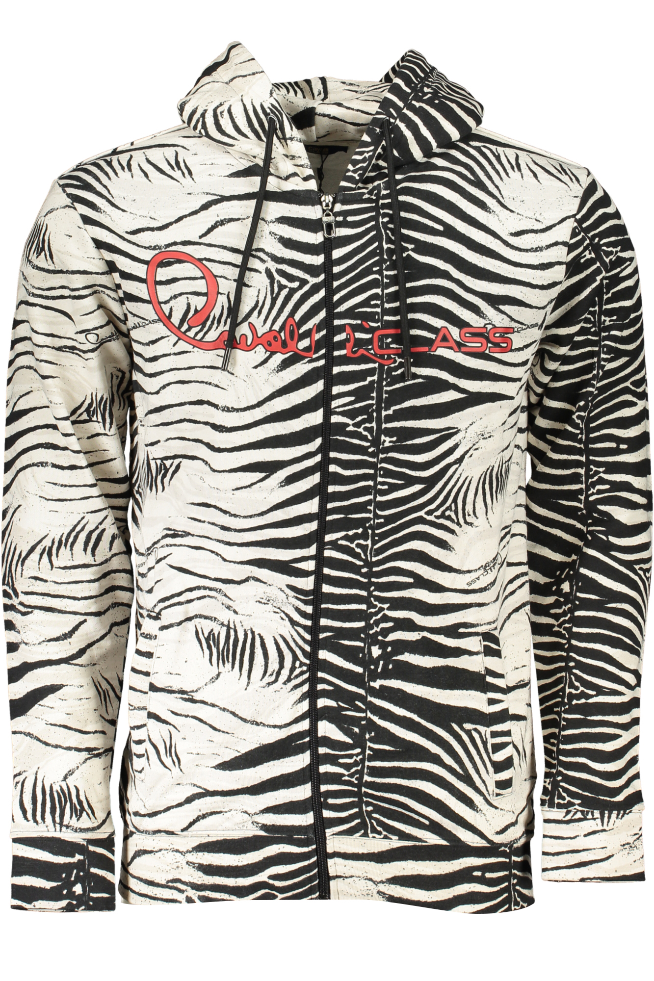 CAVALLI CLASS FELPA CON ZIP UOMO BIANCO