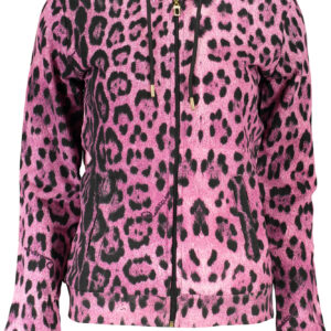 CAVALLI CLASS FELPA CON ZIP DONNA ROSA