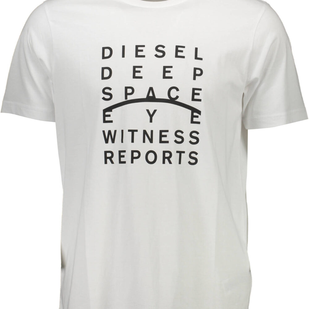 DIESEL T-SHIRT MANICHE CORTE UOMO BIANCO
