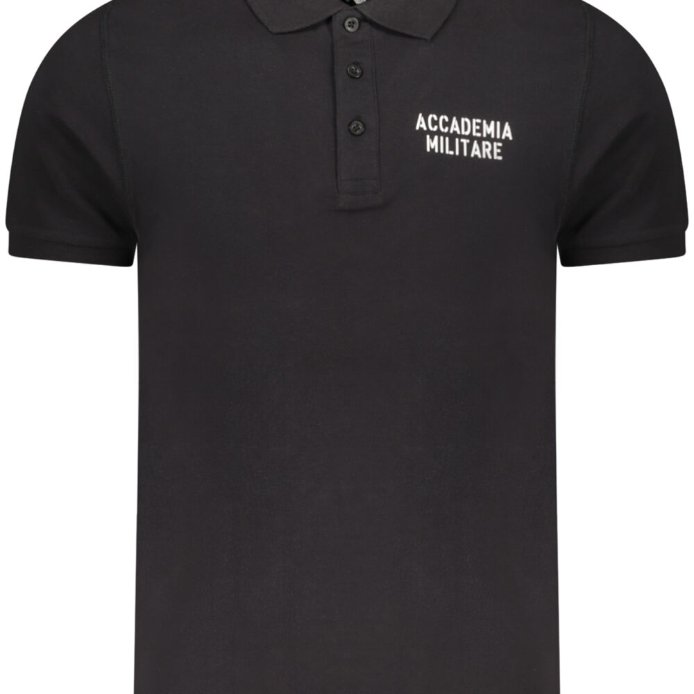 ACCADEMIA MILITARE POLO MANICHE CORTE UOMO NERO
