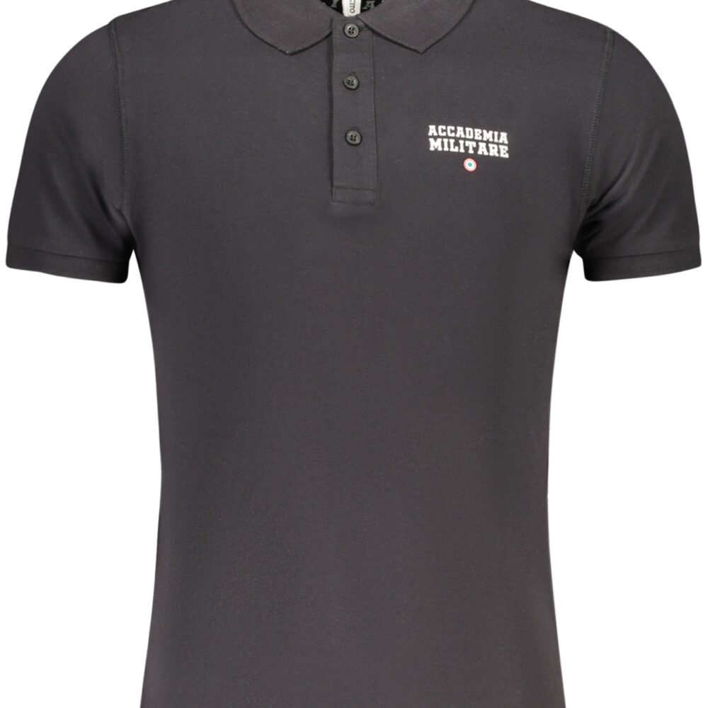 ACCADEMIA MILITARE POLO MANICHE CORTE UOMO NERO