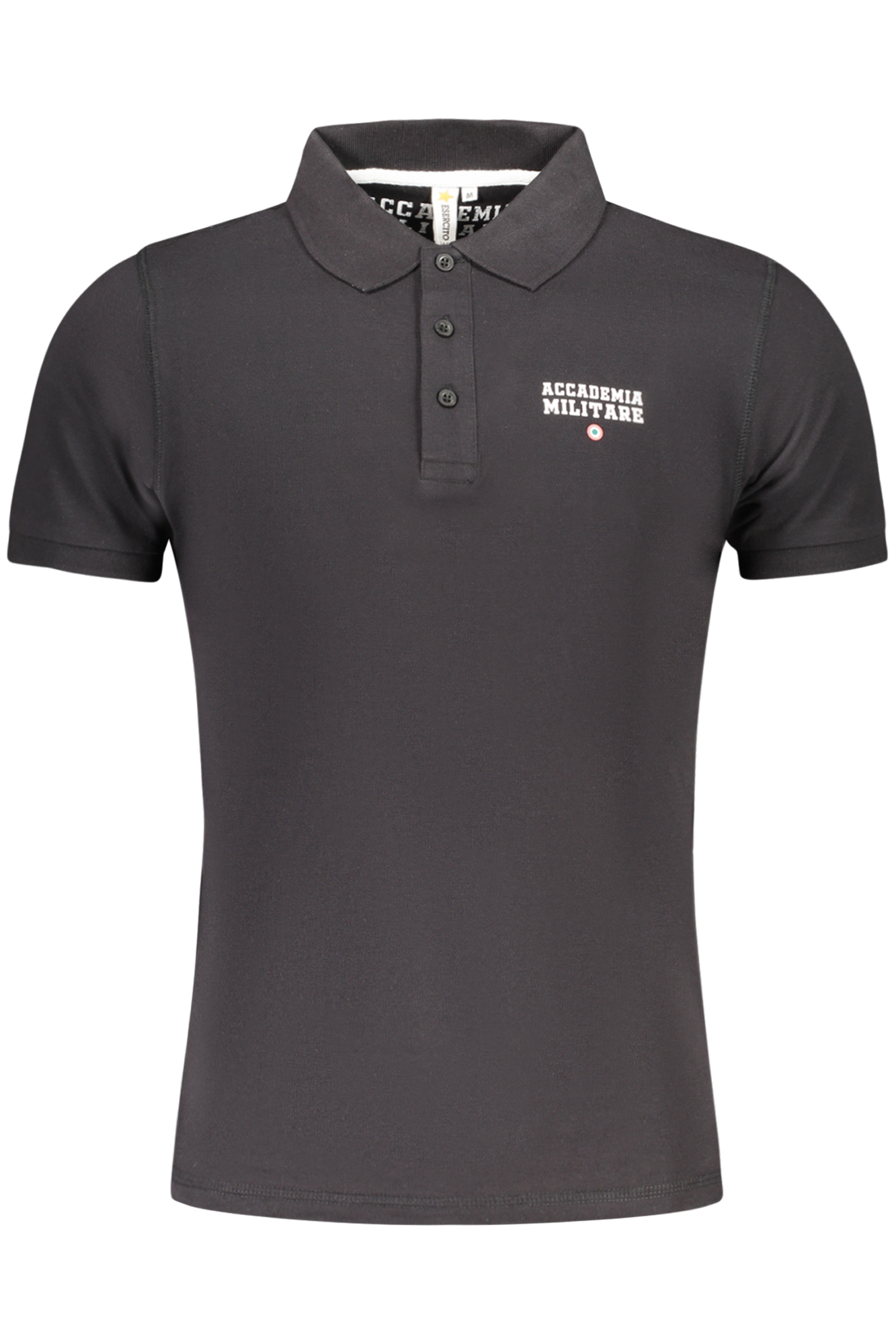 ACCADEMIA MILITARE POLO MANICHE CORTE UOMO NERO