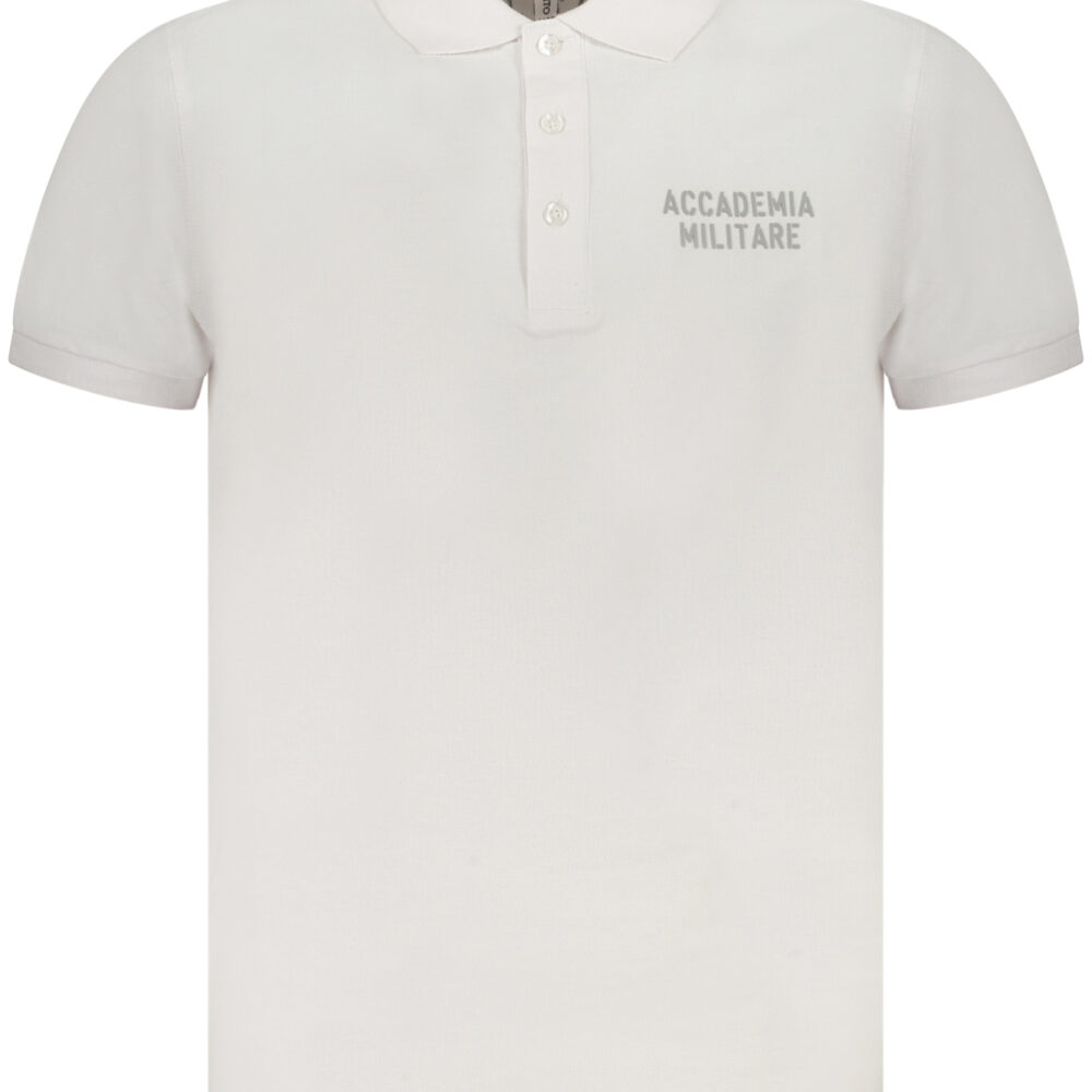ACCADEMIA MILITARE POLO MANICHE CORTE UOMO BIANCO