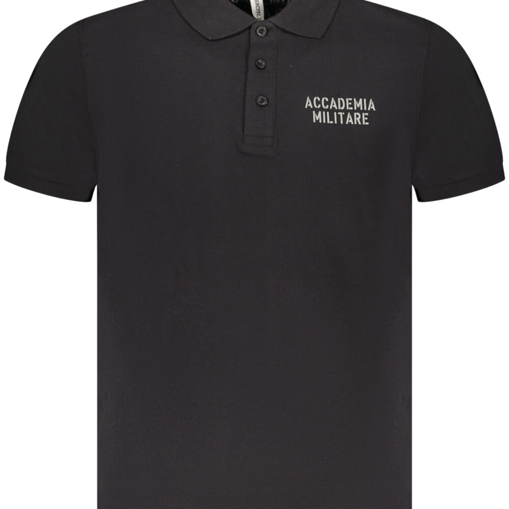 ACCADEMIA MILITARE POLO MANICHE CORTE UOMO NERO