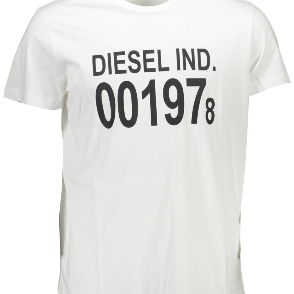 DIESEL T-SHIRT MANICHE CORTE UOMO BIANCO