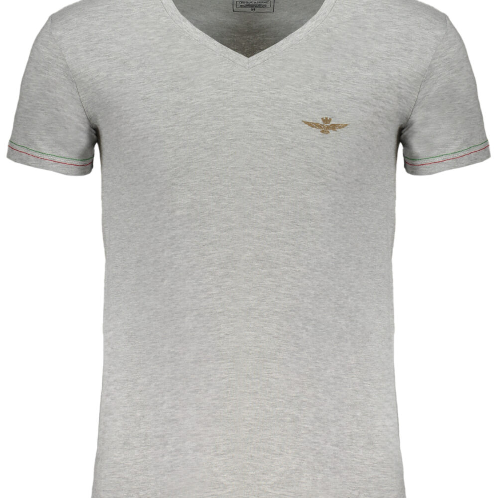 AERONAUTICA MILITARE T-SHIRT MANICHE CORTE UOMO GRIGIO