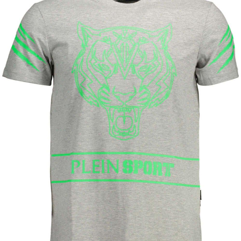 PLEIN SPORT T-SHIRT MANICHE CORTE UOMO GRIGIO