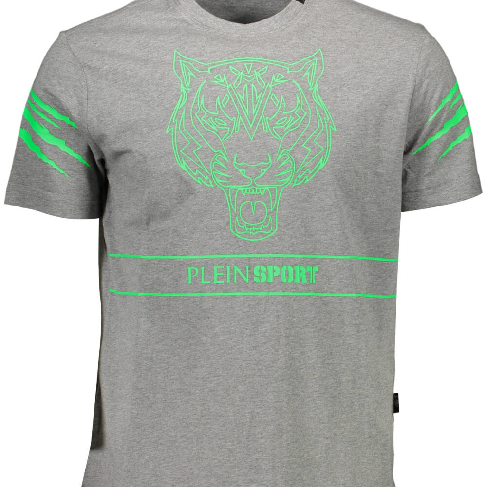 PLEIN SPORT T-SHIRT MANICHE CORTE UOMO GRIGIO