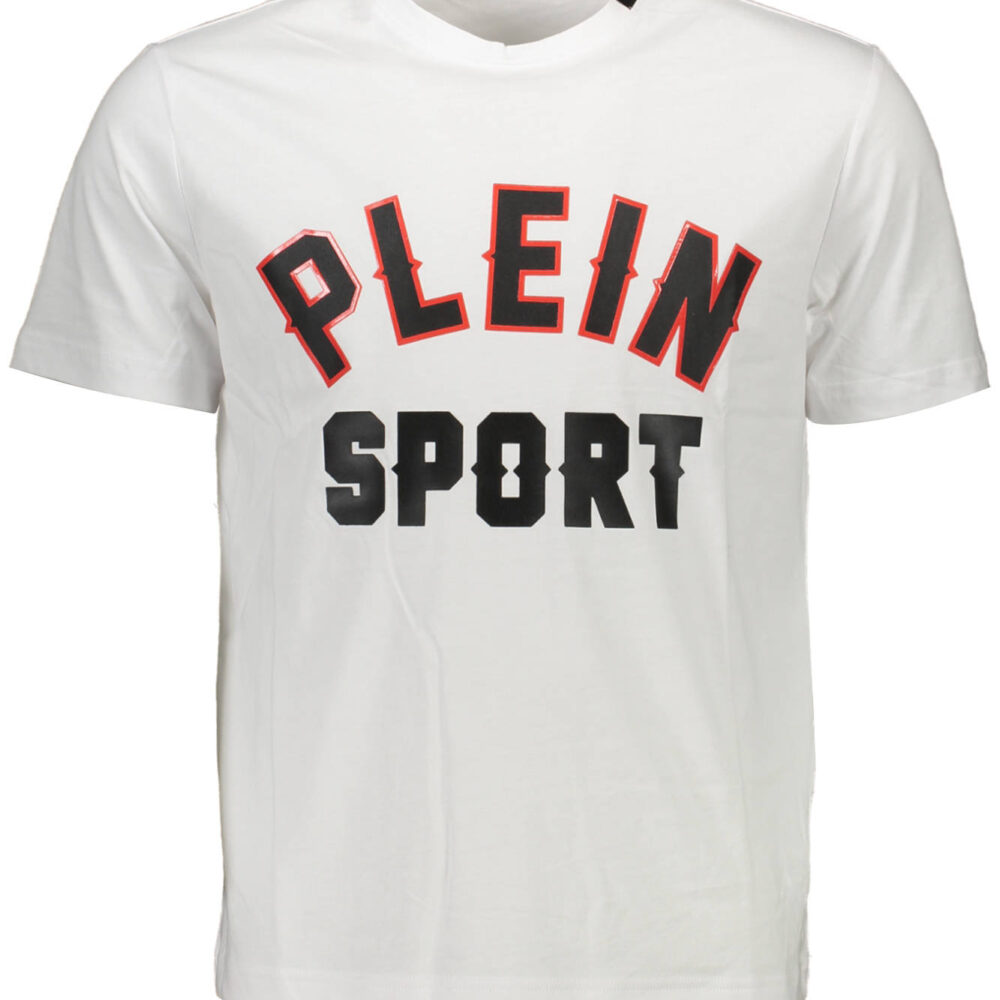 PLEIN SPORT T-SHIRT MANICHE CORTE UOMO BIANCO