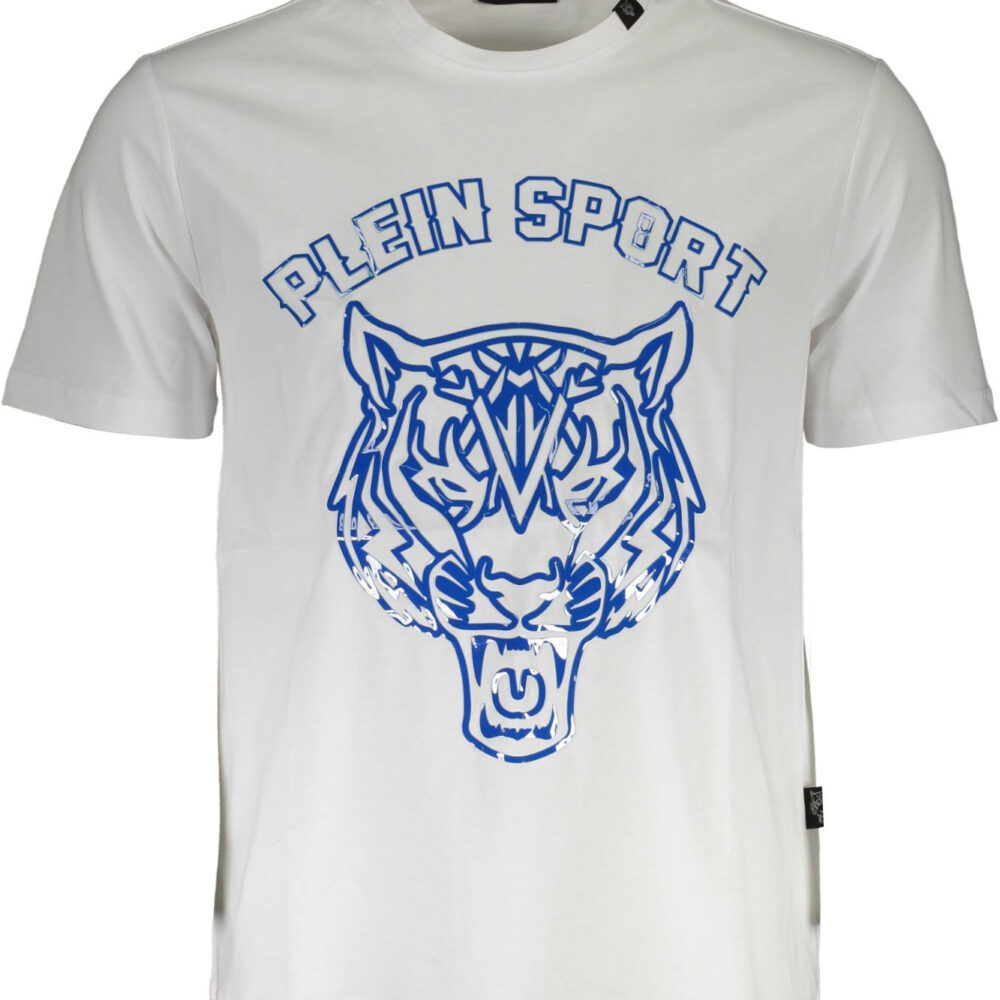PLEIN SPORT T-SHIRT MANICHE CORTE UOMO BIANCO