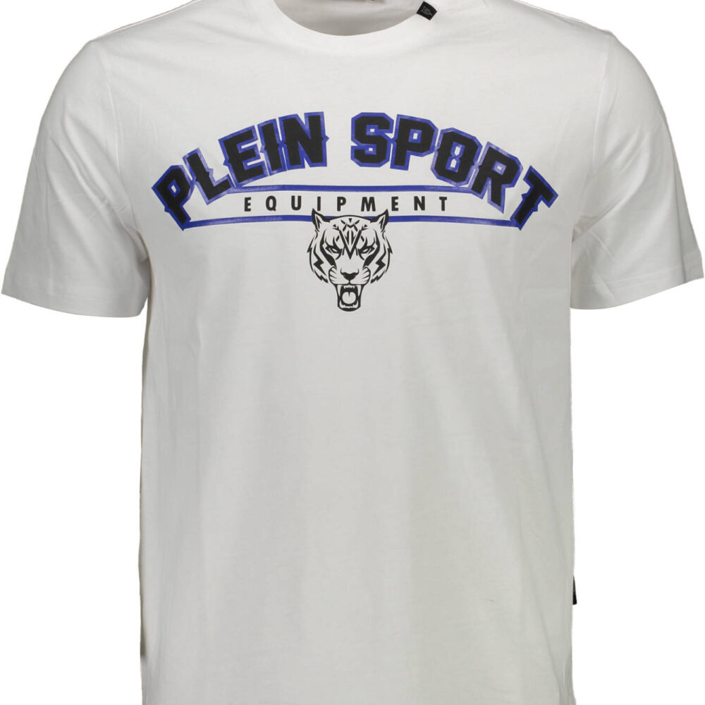 PLEIN SPORT T-SHIRT MANICHE CORTE UOMO BIANCO