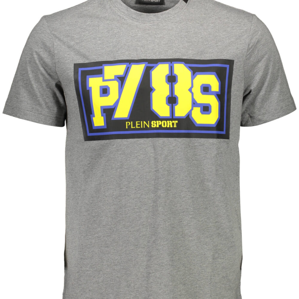 PLEIN SPORT T-SHIRT MANICHE CORTE UOMO GRIGIO
