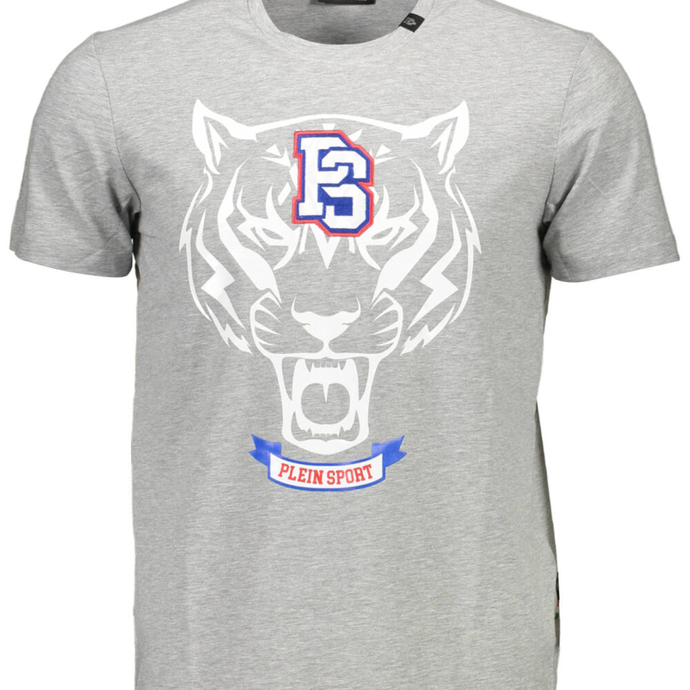 PLEIN SPORT T-SHIRT MANICHE CORTE UOMO GRIGIO
