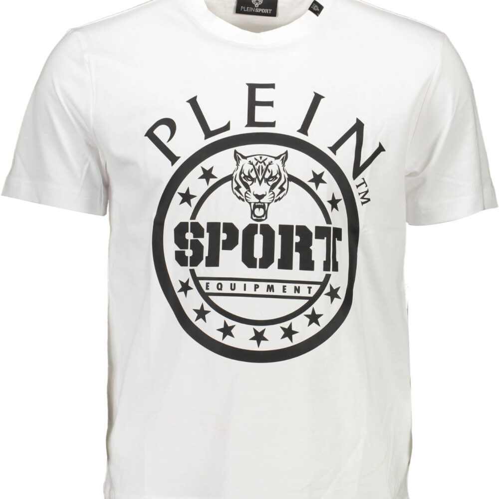 PLEIN SPORT T-SHIRT MANICHE CORTE UOMO BIANCO