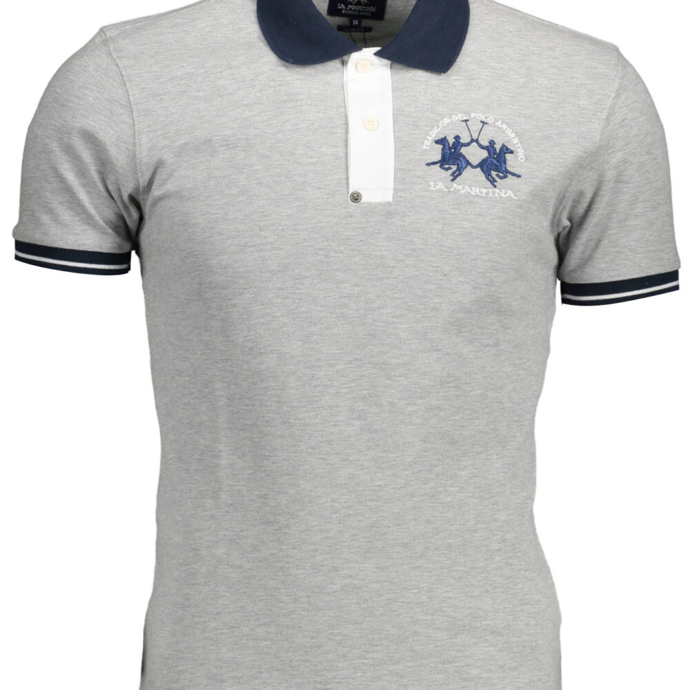 LA MARTINA POLO MANICHE CORTE UOMO GRIGIO