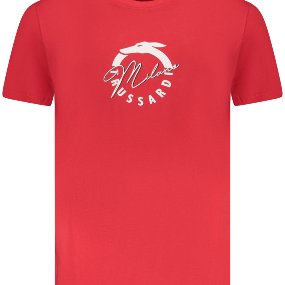 TRUSSARDI T-SHIRT MANICHE CORTE UOMO ROSSO