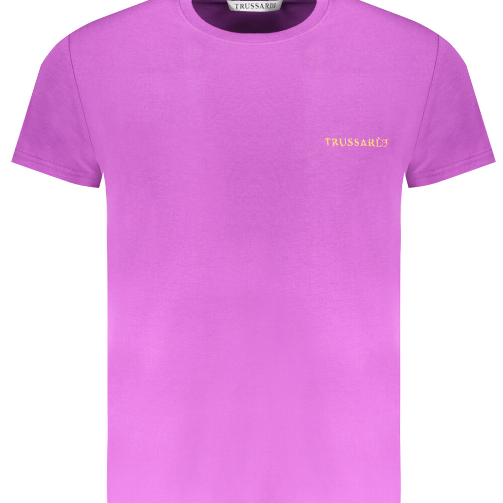 TRUSSARDI T-SHIRT MANICHE CORTE UOMO VIOLA