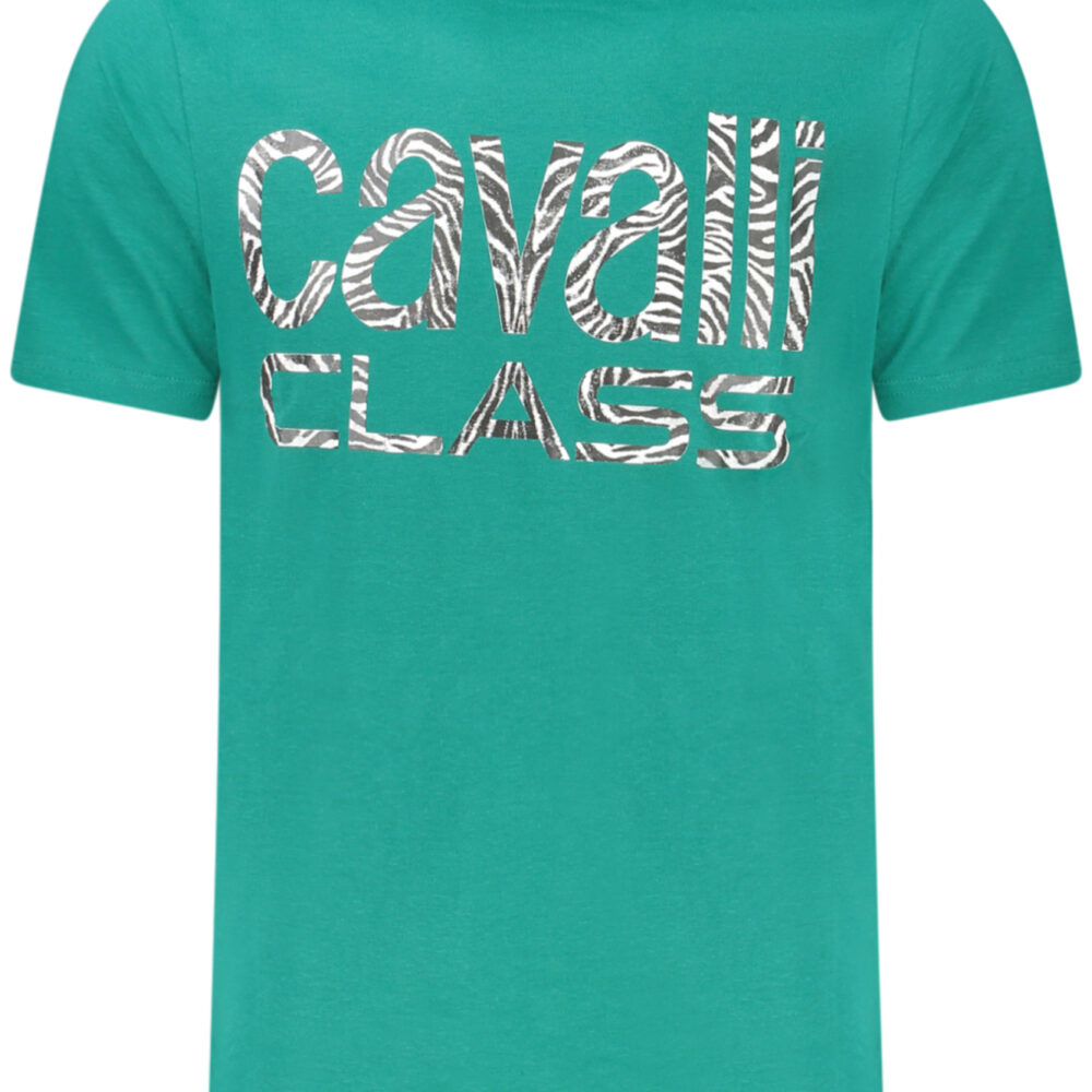 CAVALLI CLASS T-SHIRT MANICHE CORTE UOMO VERDE