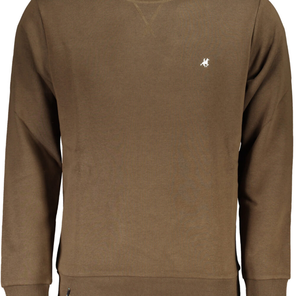 U.S. GRAND POLO FELPA SENZA ZIP UOMO MARRONE