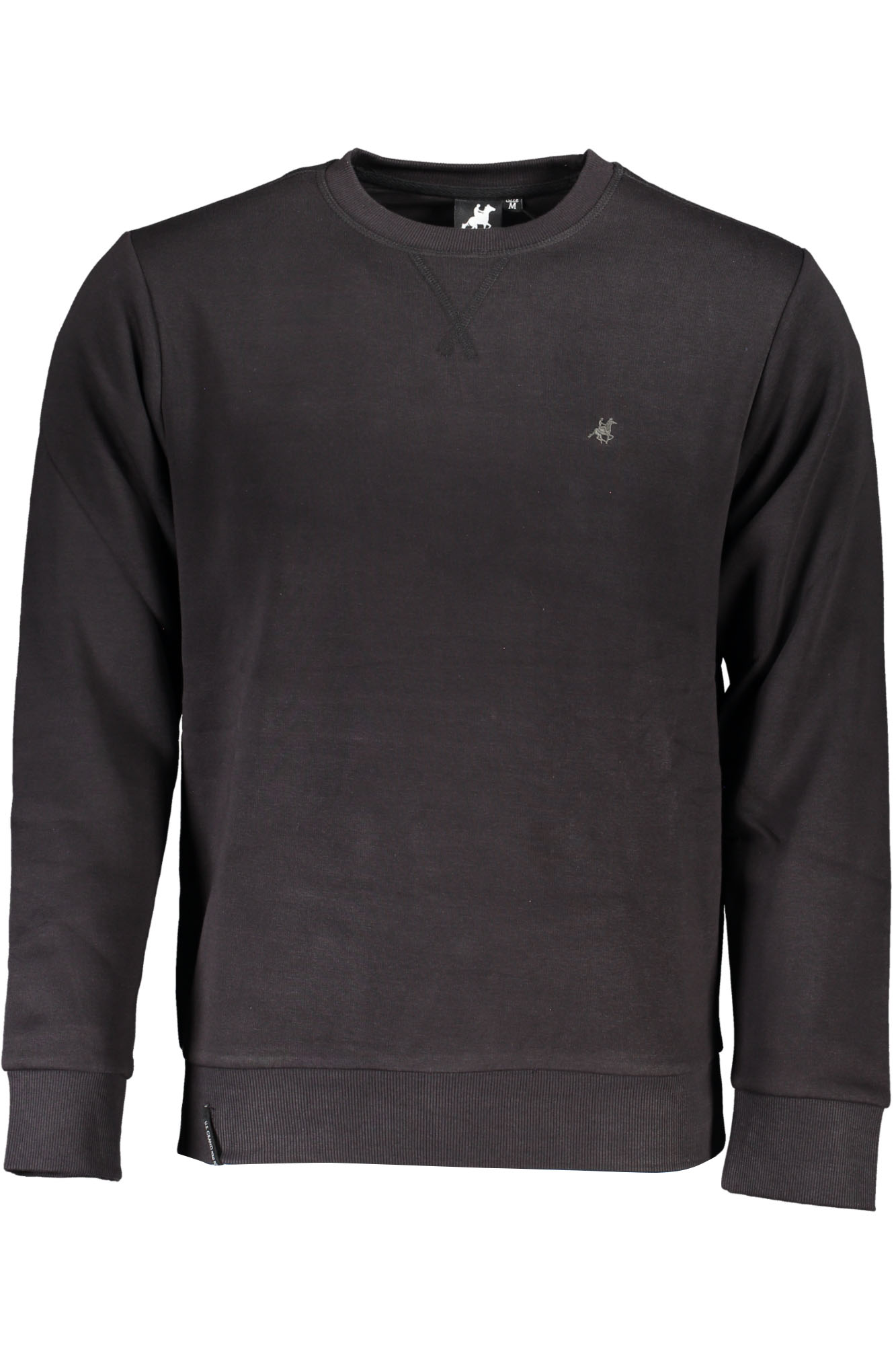 U.S. GRAND POLO FELPA SENZA ZIP UOMO NERO