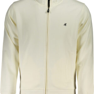 U.S. GRAND POLO FELPA CON ZIP UOMO BIANCO