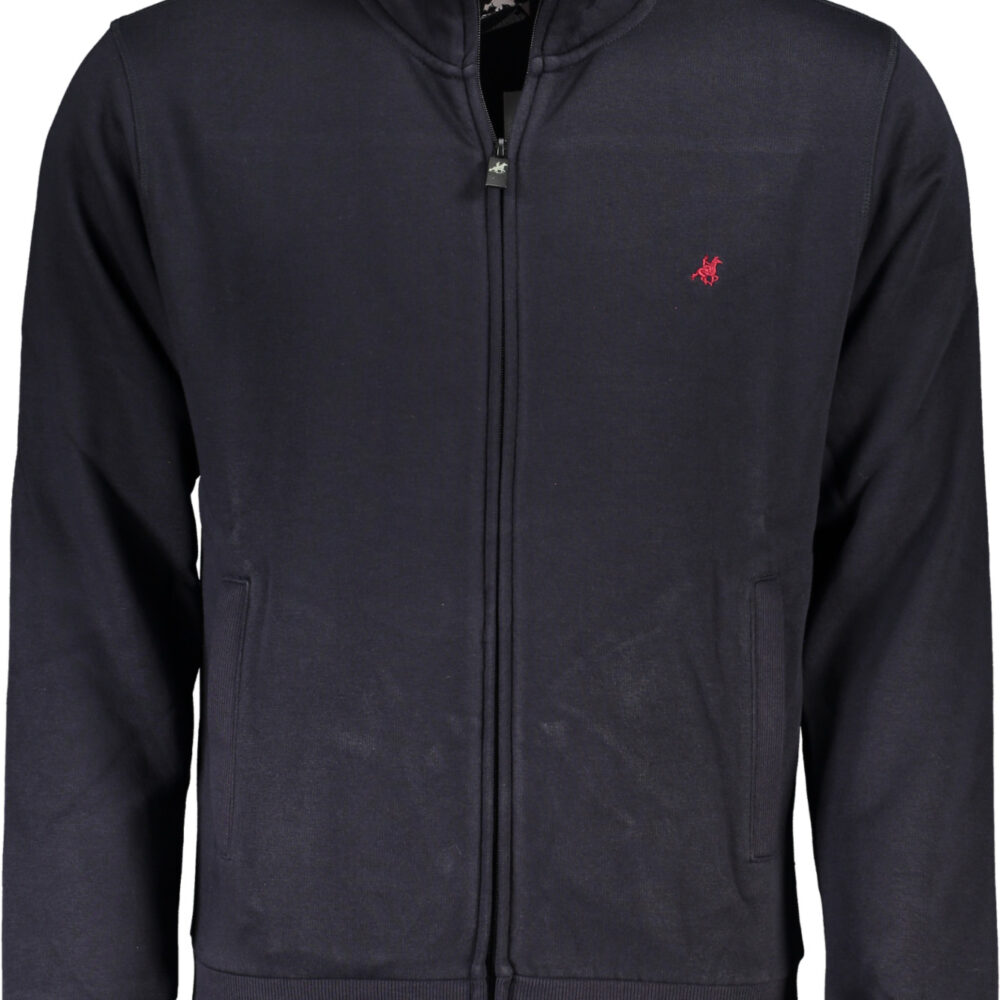 U.S. GRAND POLO FELPA CON ZIP UOMO BLU