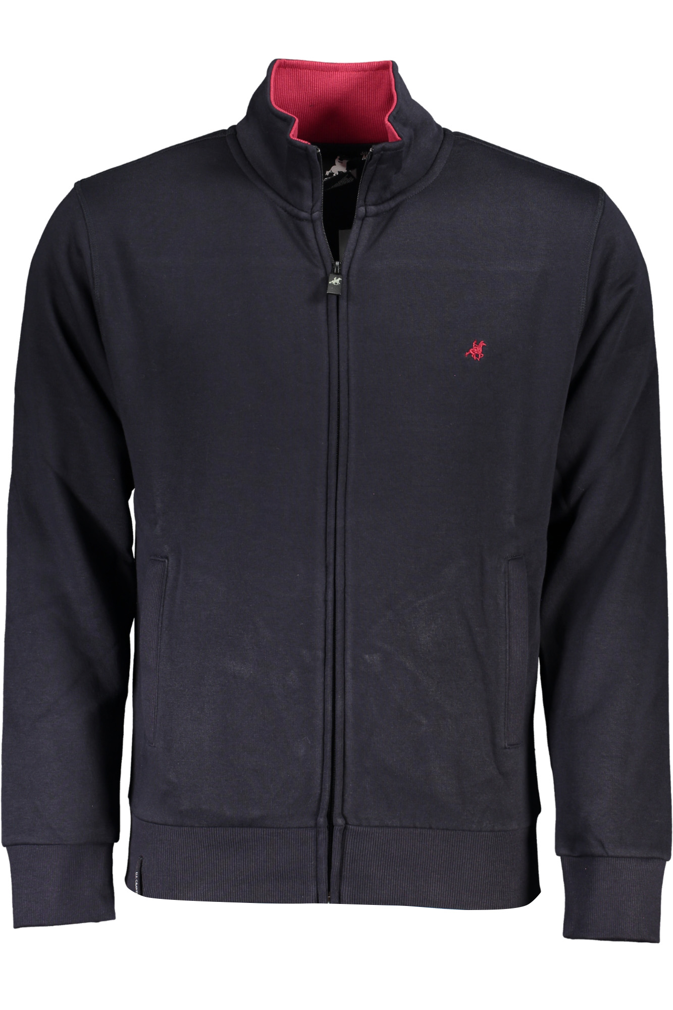U.S. GRAND POLO FELPA CON ZIP UOMO BLU