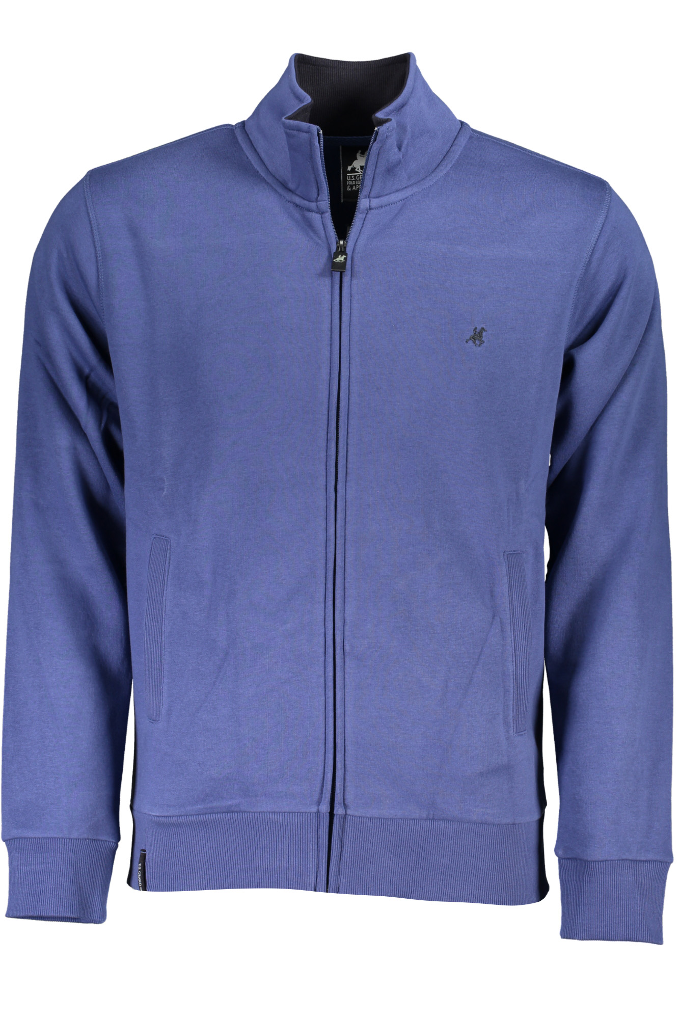 U.S. GRAND POLO FELPA CON ZIP UOMO BLU