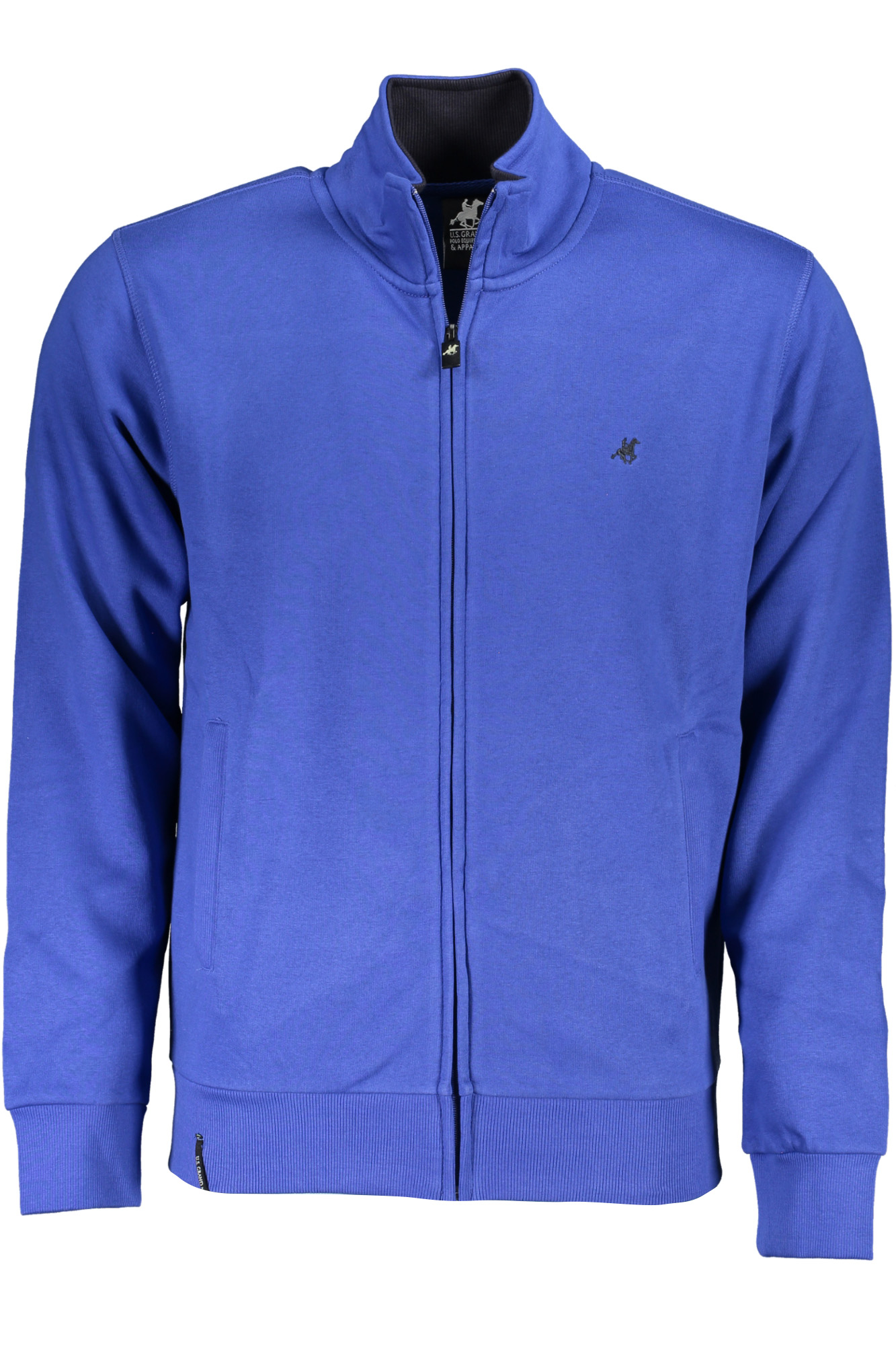 U.S. GRAND POLO FELPA CON ZIP UOMO BLU
