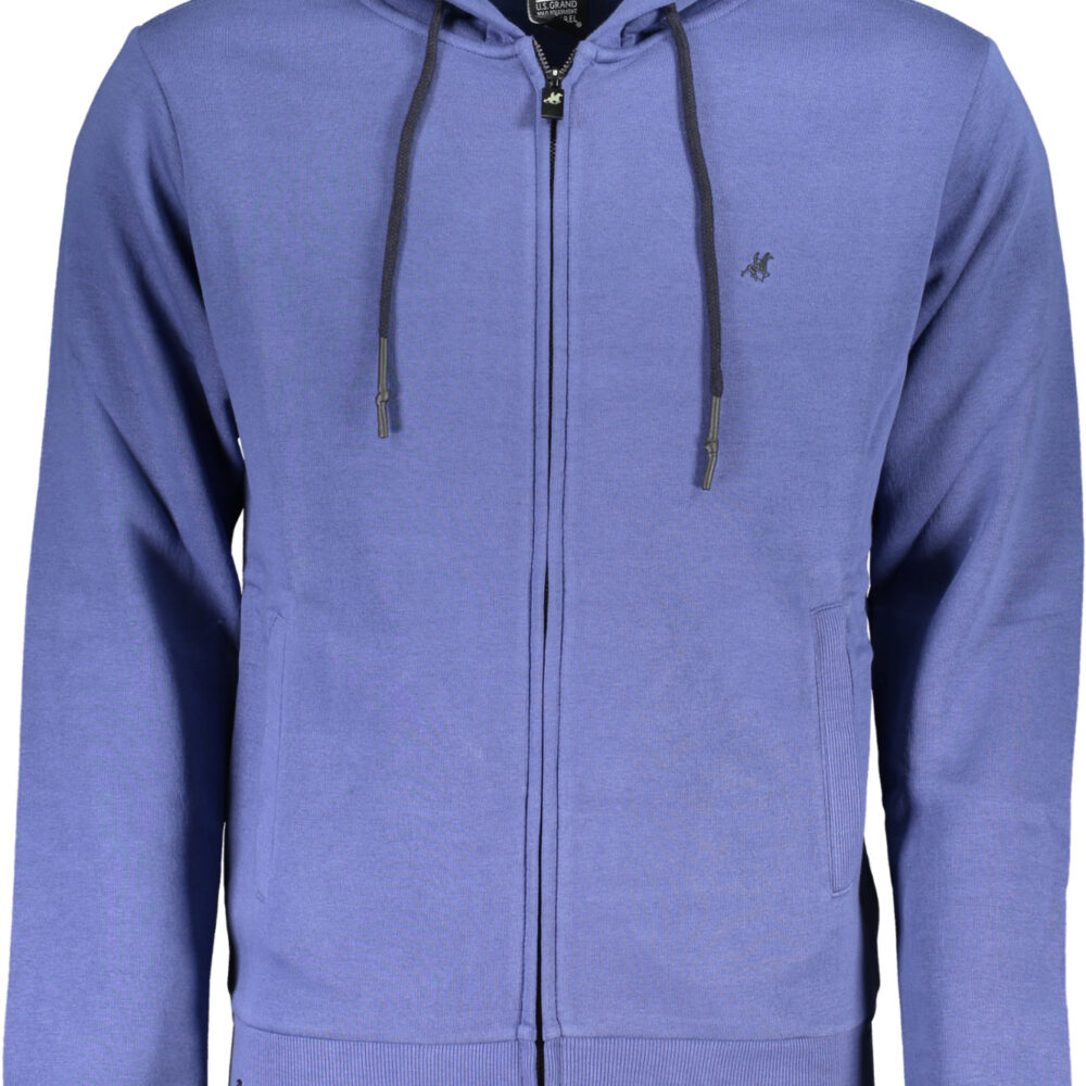 U.S. GRAND POLO FELPA CON ZIP UOMO BLU