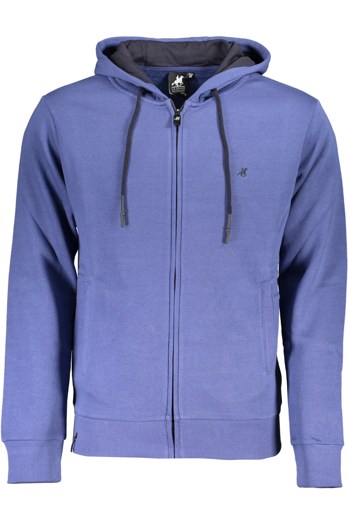 U.S. GRAND POLO FELPA CON ZIP UOMO BLU
