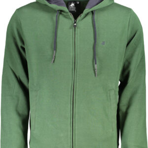 U.S. GRAND POLO FELPA CON ZIP UOMO VERDE