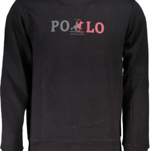 U.S. GRAND POLO FELPA SENZA ZIP UOMO NERO