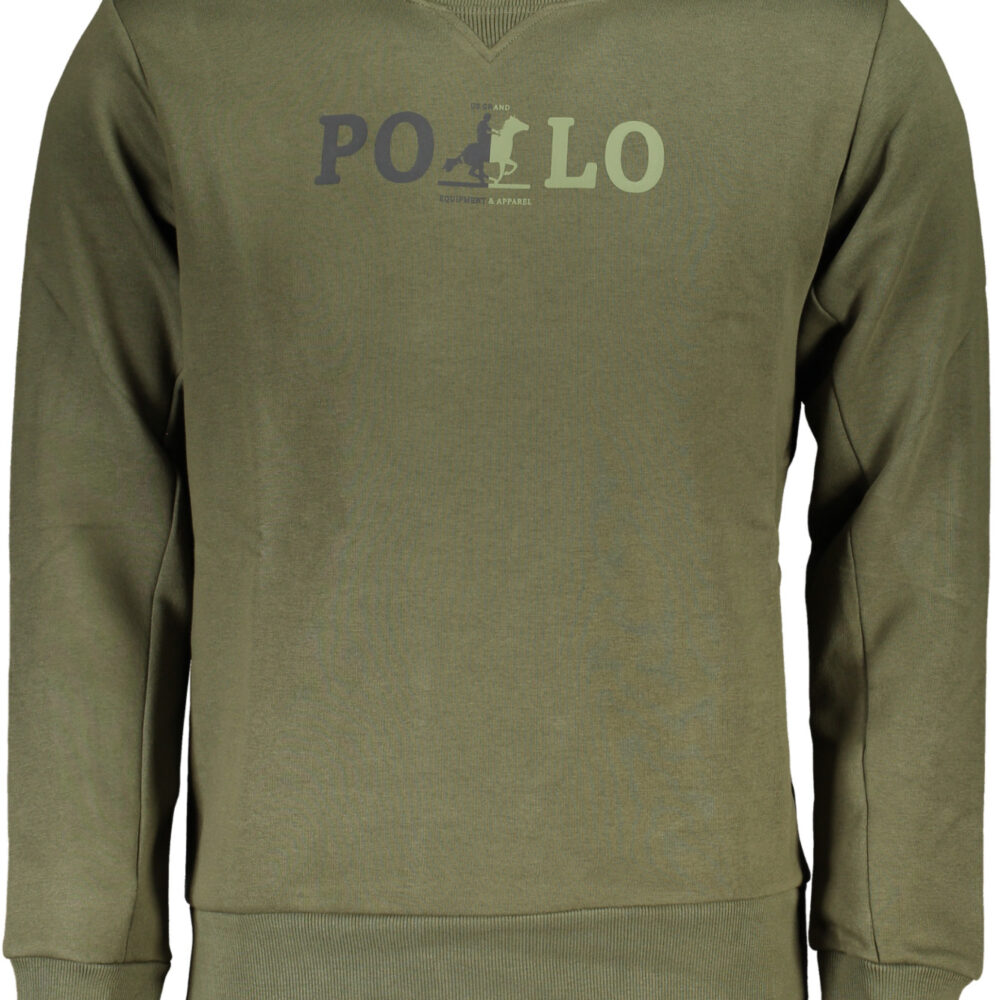 U.S. GRAND POLO FELPA SENZA ZIP UOMO VERDE
