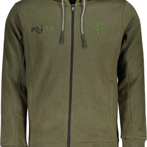 U.S. GRAND POLO FELPA CON ZIP UOMO VERDE