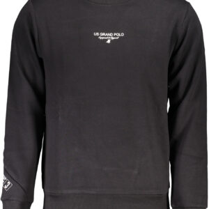 U.S. GRAND POLO FELPA SENZA ZIP UOMO NERO