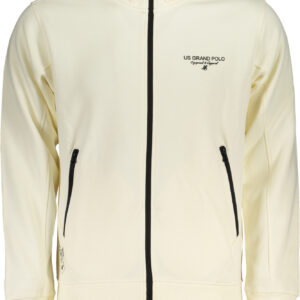 U.S. GRAND POLO FELPA CON ZIP UOMO BIANCO