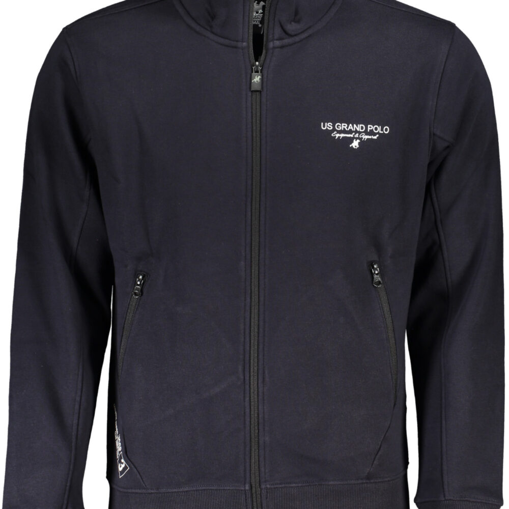 U.S. GRAND POLO FELPA CON ZIP UOMO BLU