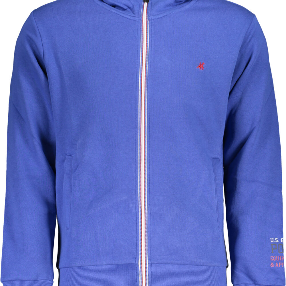 U.S. GRAND POLO FELPA CON ZIP UOMO BLU