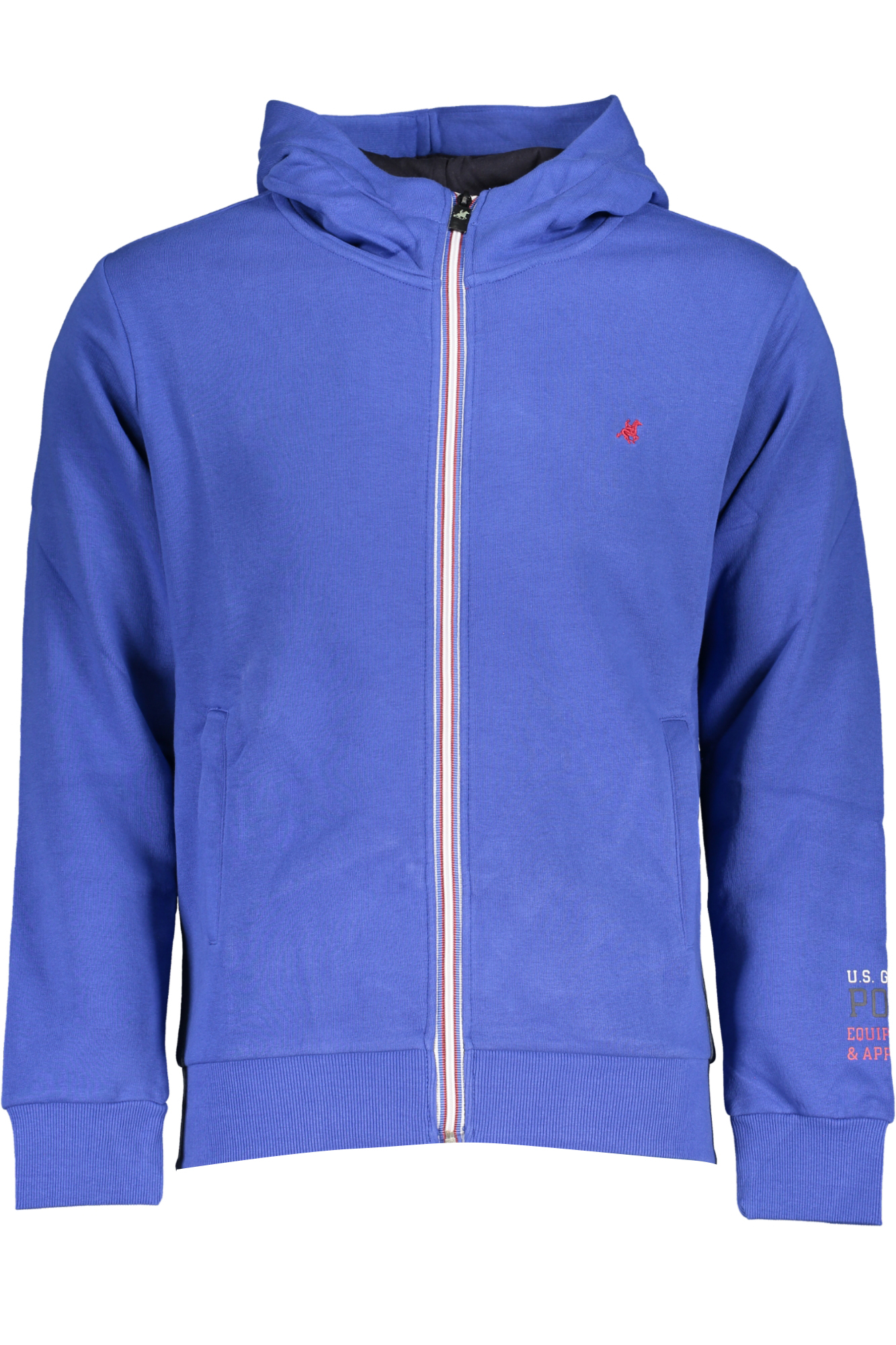 U.S. GRAND POLO FELPA CON ZIP UOMO BLU