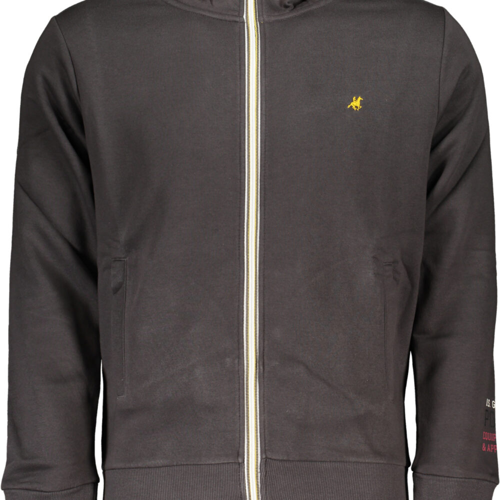 U.S. GRAND POLO FELPA CON ZIP UOMO GRIGIO